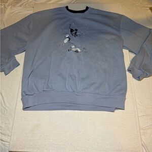 Stylish Light Blue Crewneck Sweater